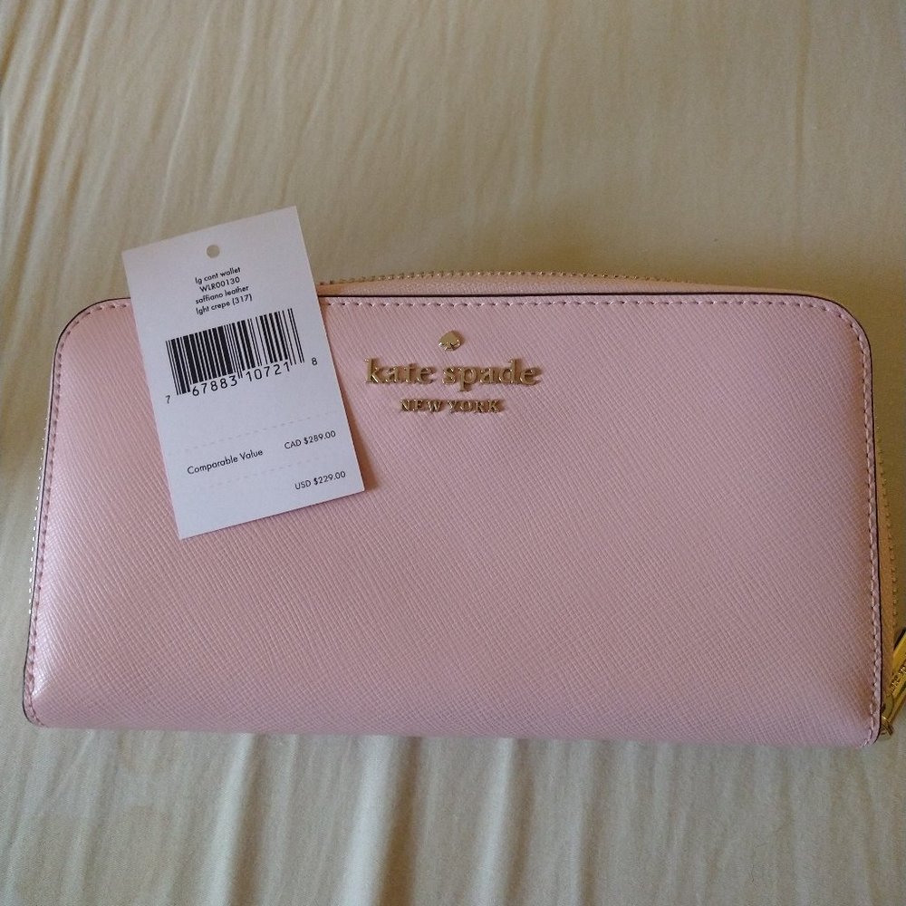 Kate Spade large wallet in light crepe
